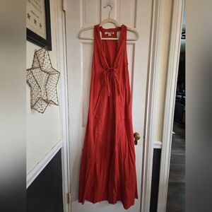 Love 21 Vibrant Orange Maxi Dress